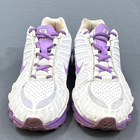 Nike Shox TLX Running Sneakers Sz 7.5 White Purple Athletic Shoe Streetwear READ - Picture 5 of 16